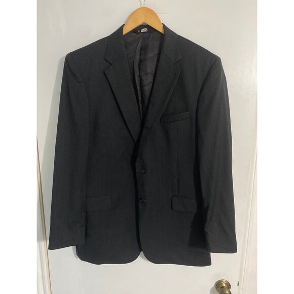 Jos A Bank blazer sport coat men size 43 long charcoal gray wool classic career - Picture 1 of 5